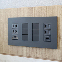 Power outlet with USB jacks are fully equipped